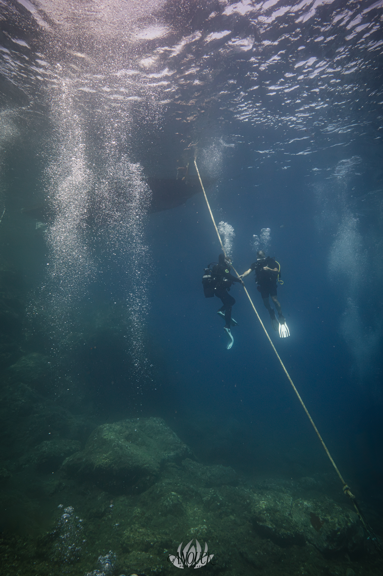 Photographe aquatique artistique en méditerranée
